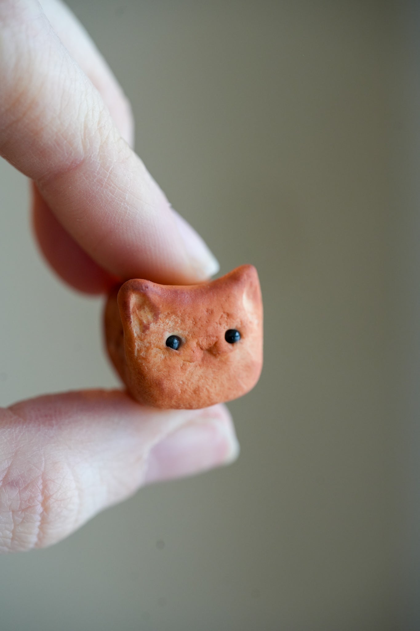 PATRON RESERVED - Crouton Kitten — PolymerClay Figurine