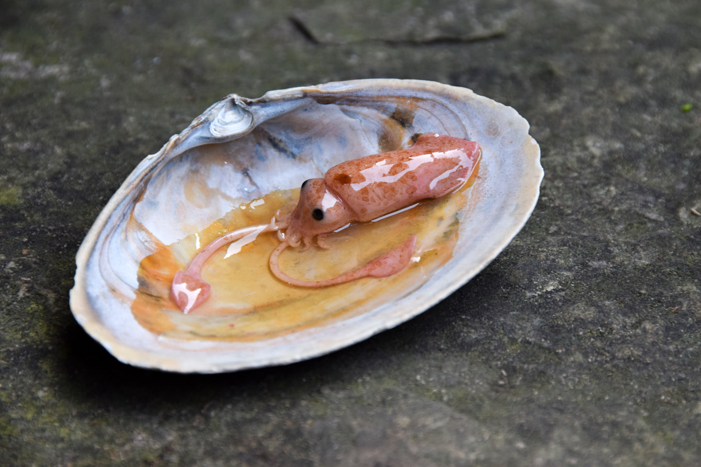 Lifelike Squid Sculpture