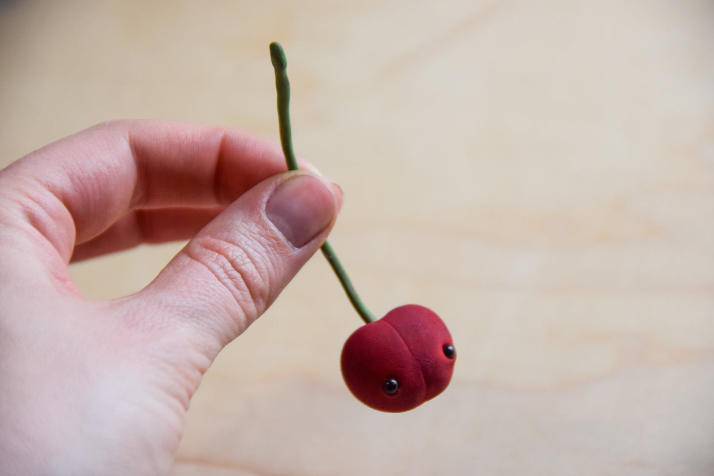 Cherry Pixie — PolymerClay Figurine