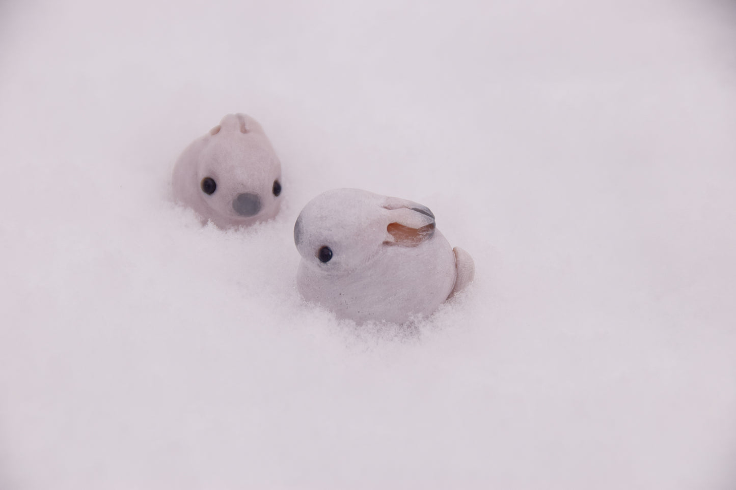 Snow Bunny - PolymerClay Figurine