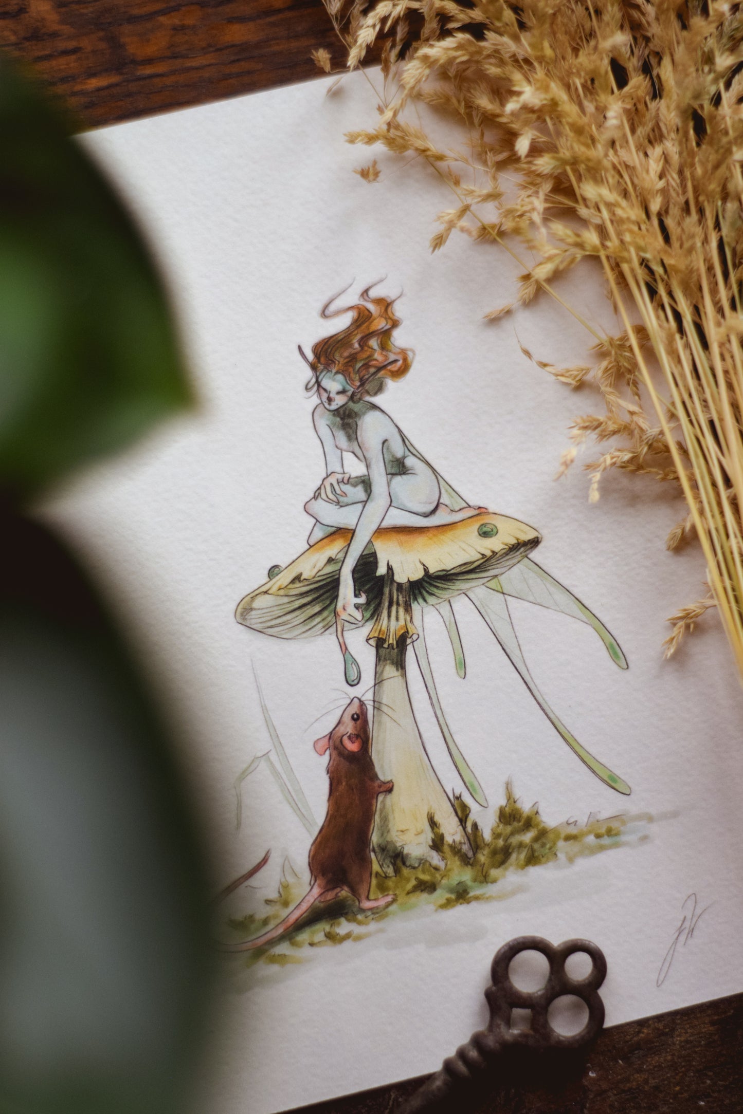 Toadstool Fairy - Giclée Art Print