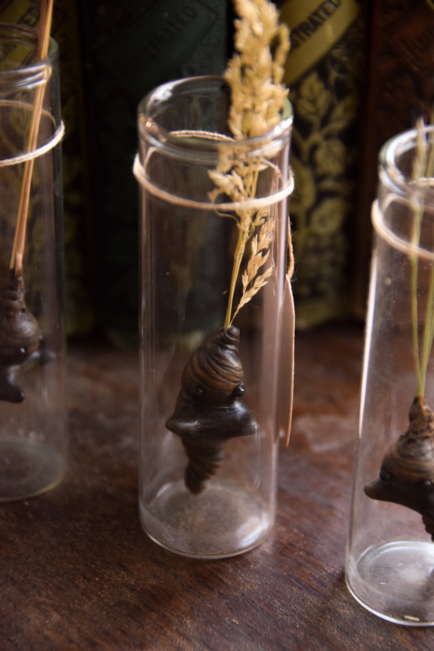 Grass Mandrake - PolymerClay Figurine in a test tube