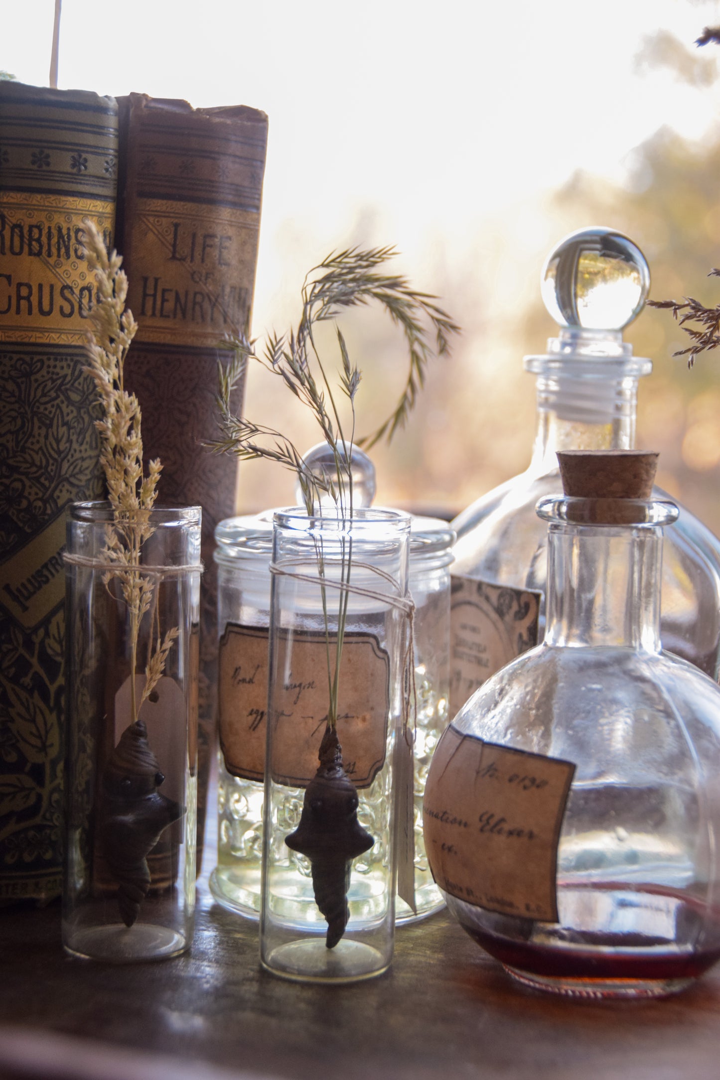 Grass Mandrake - PolymerClay Figurine in a test tube