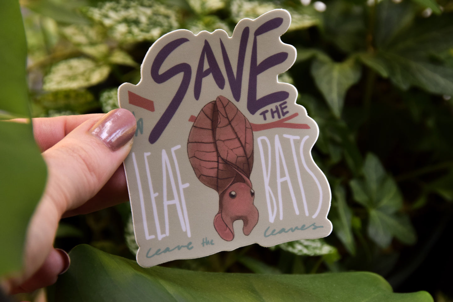 Leaf Bat Awareness - Vinyl Sticker