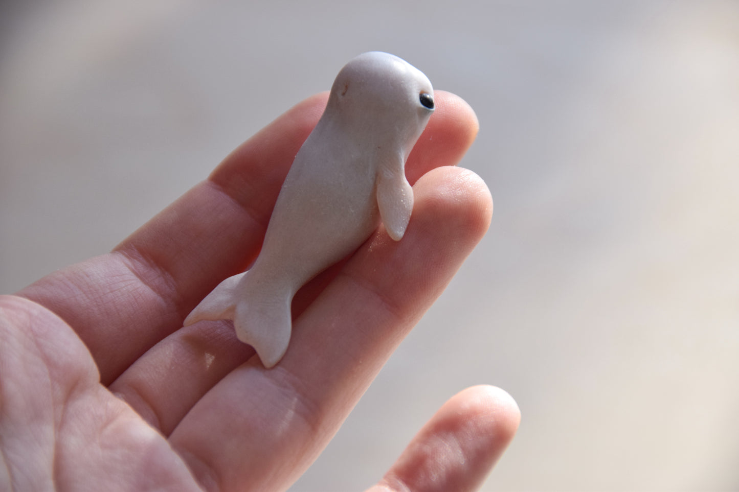 Beluga Whale - PolymerClay Figurine