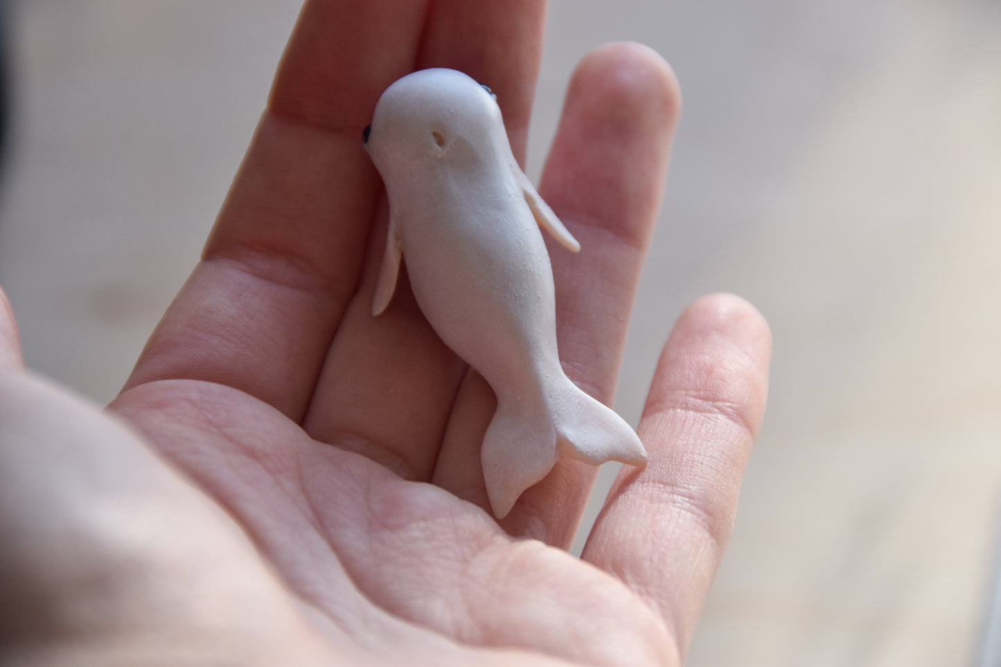 Beluga Whale - PolymerClay Figurine