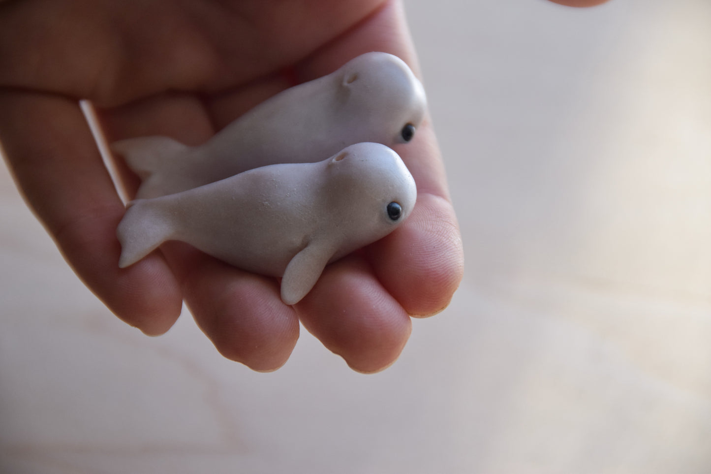 Beluga Whale - PolymerClay Figurine