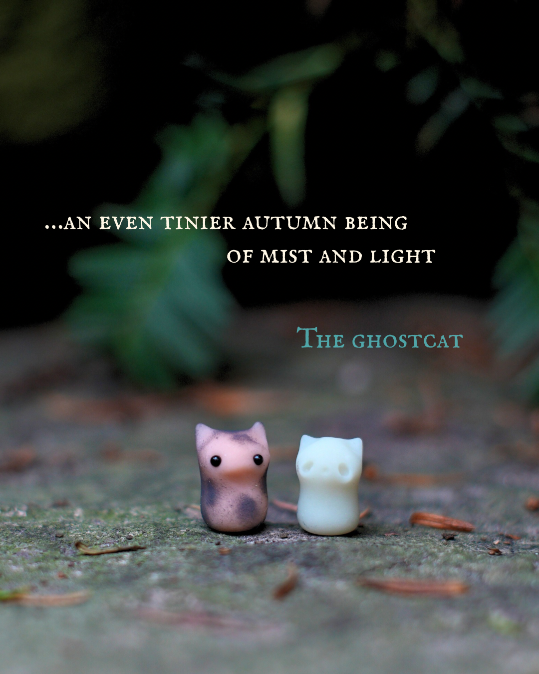 Ghost Cat — PolymerClay Figurine