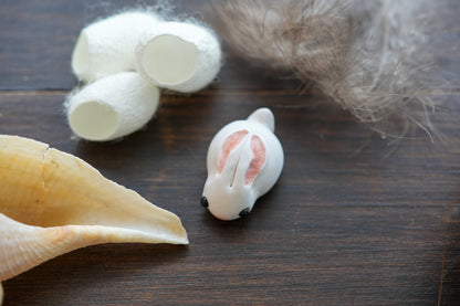 Snow Bunny - PolymerClay Figurine