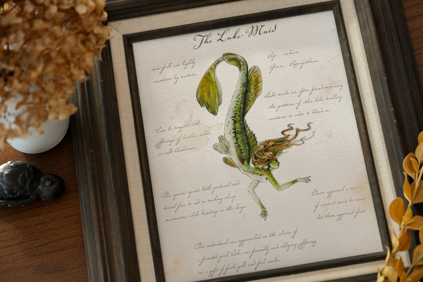 Northern Lakemaid with Notes - Giclée Art Print