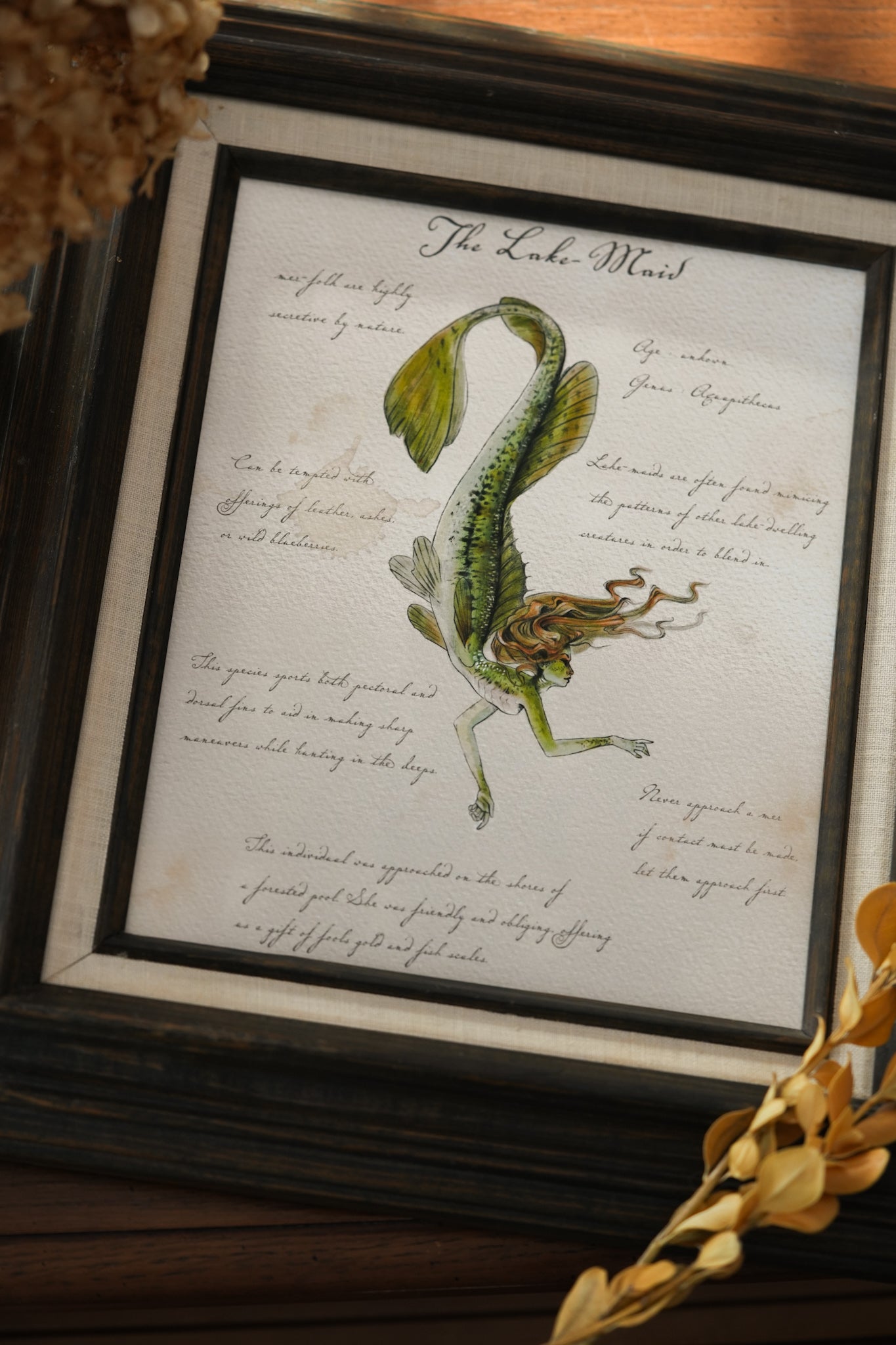 Northern Lakemaid with Notes - Giclée Art Print