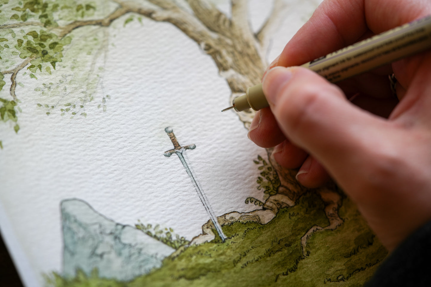 The Stone the Sword and the Tree - Giclée Art Print