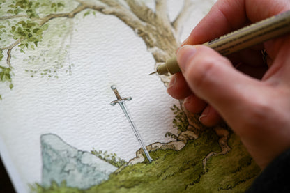 The Stone the Sword and the Tree - Giclée Art Print