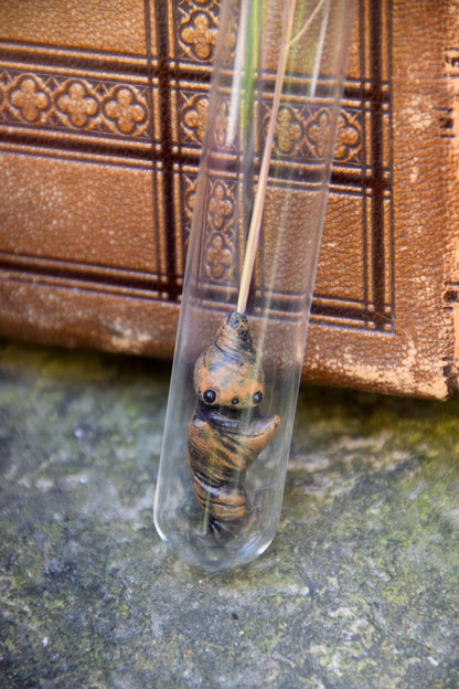 Grass Mandrake - PolymerClay Figurine in a test tube