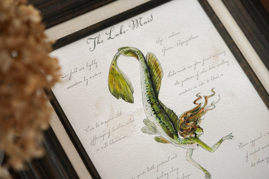 Northern Lakemaid with Notes - Giclée Art Print