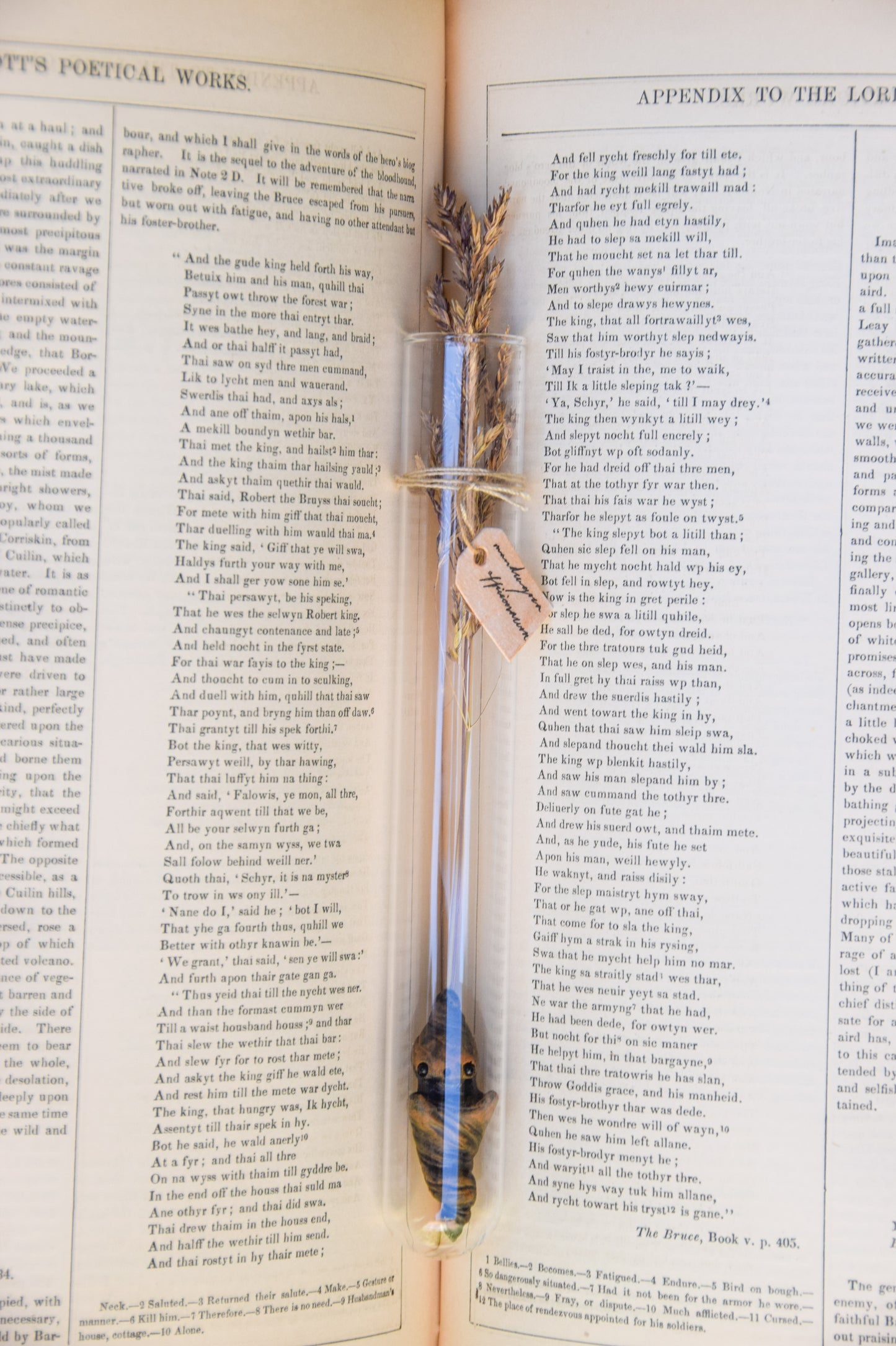 Grass Mandrake - PolymerClay Figurine in a test tube
