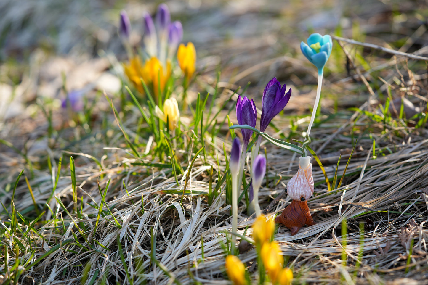 Blue Crocus — PolymerClay Figurine