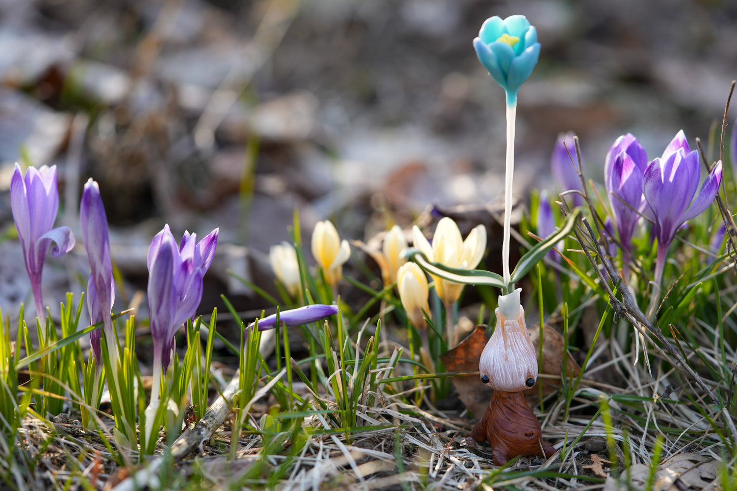 Blue Crocus — PolymerClay Figurine