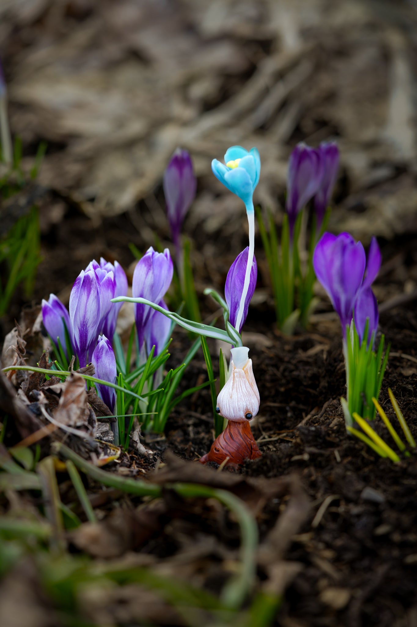 Blue Crocus — PolymerClay Figurine