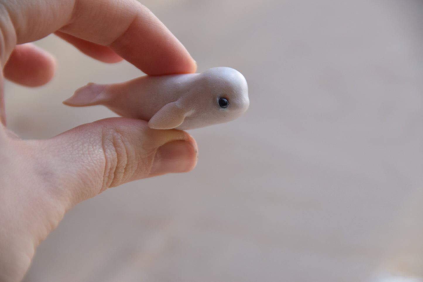 Beluga Whale - PolymerClay Figurine