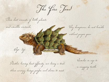 Fire Toad with Notes - Giclée Art Print