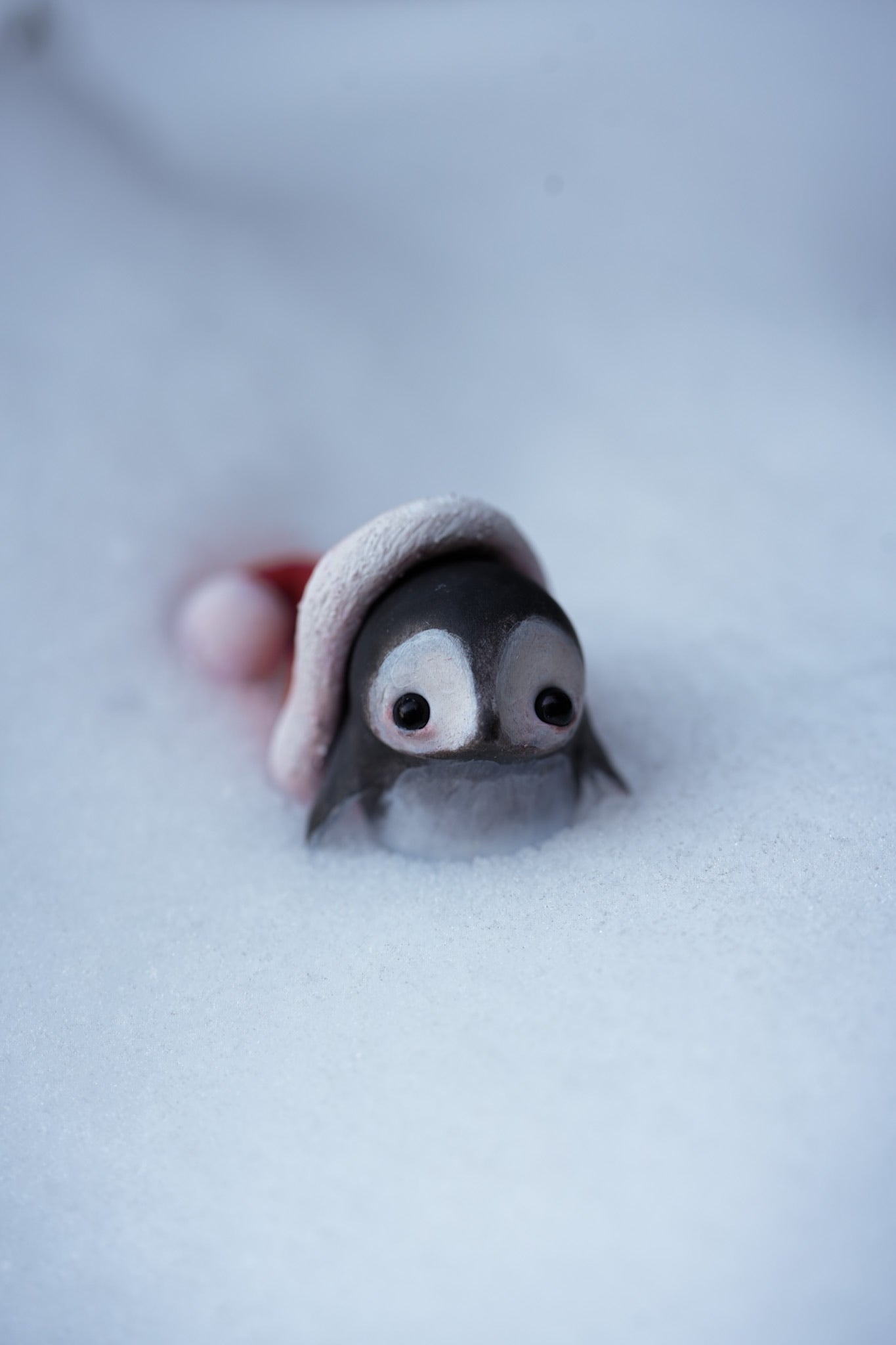 The Christmas Penguin - PolymerClay Figurine