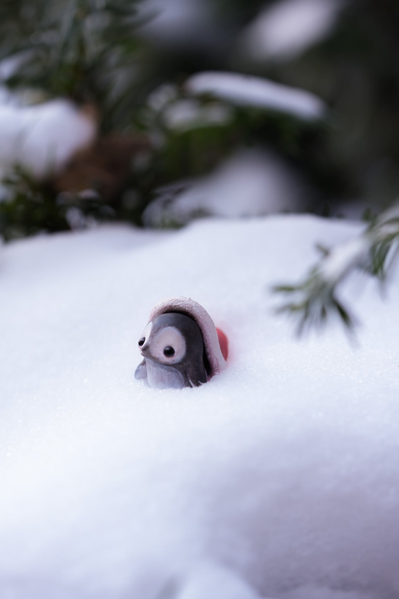 The Christmas Penguin - PolymerClay Figurine