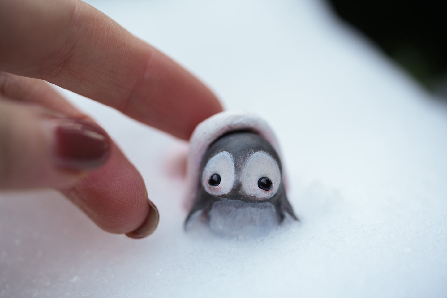 The Christmas Penguin - PolymerClay Figurine