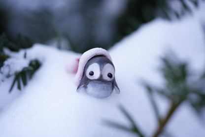 The Christmas Penguin - PolymerClay Figurine
